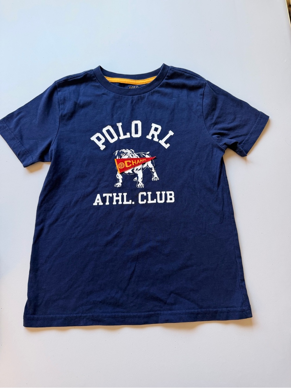 Polo by Ralph Lauren Navy Graphic 'Polo RL Athl. Club' Kids Tee